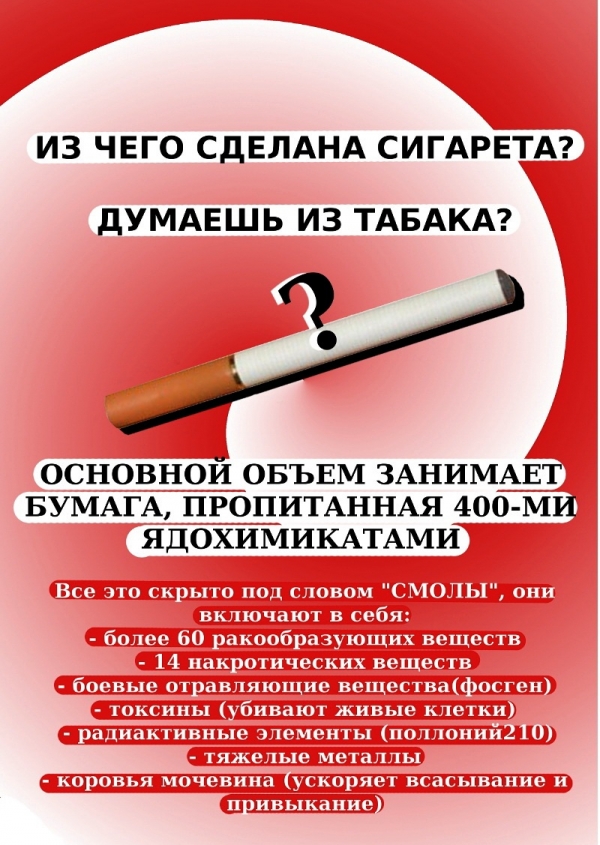 Из чего сделана сигарета?